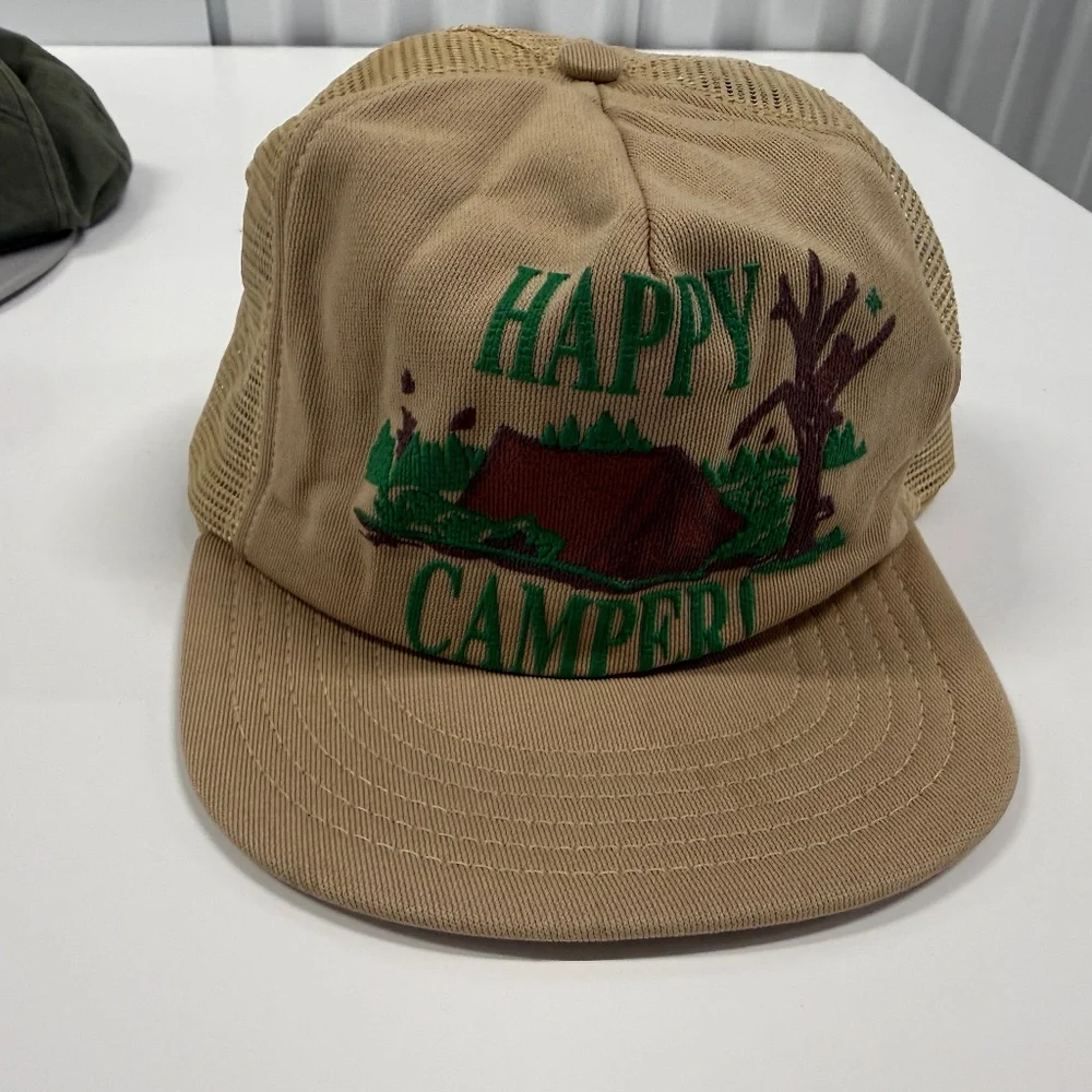 Vintage Happy Camper Snapback Hat‎